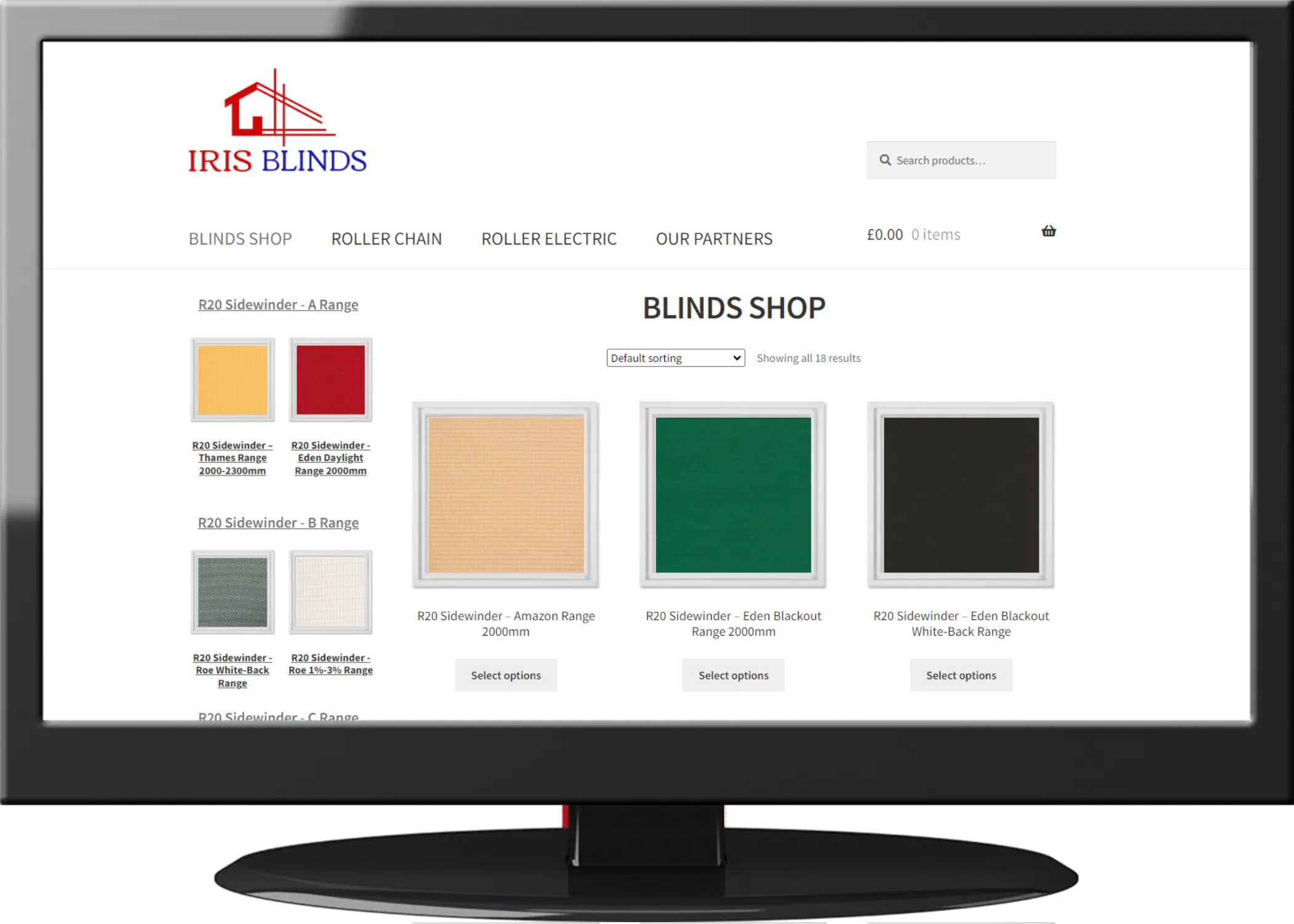 Screenshot Iris Blinds Shop